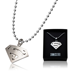 Superman Steel Necklace - Boxed w/Ball Chain
